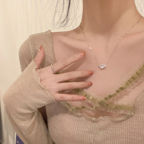 天使之翼项链伊灿纯银女