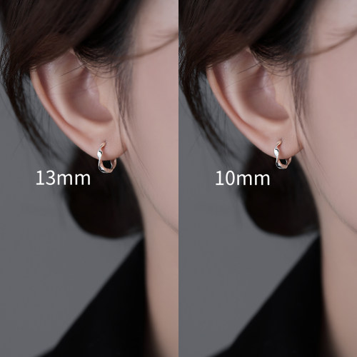 伊灿S999纯银耳针简约耳圈