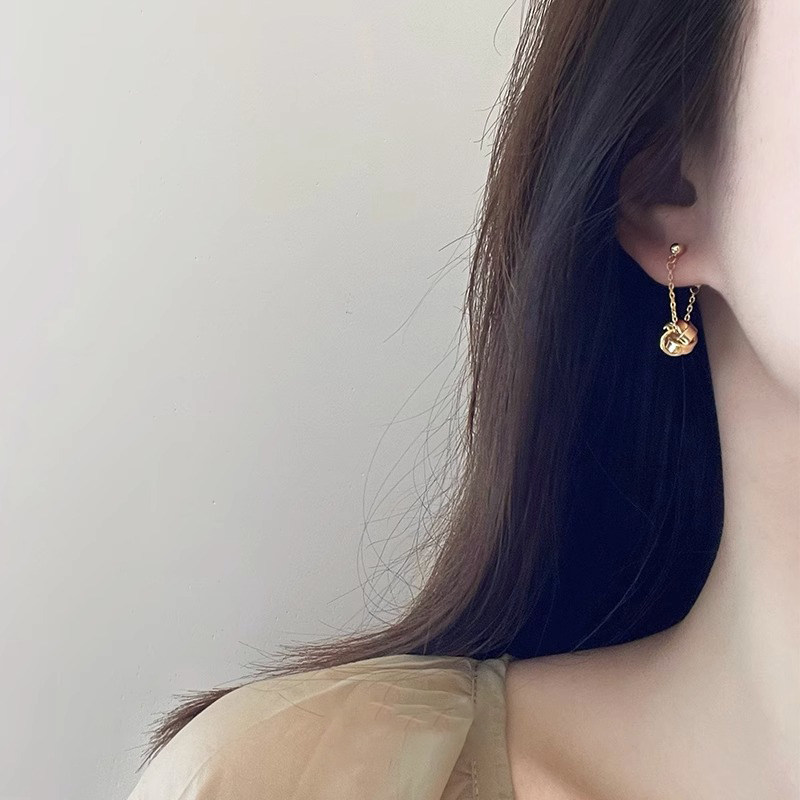 伊灿原创设计女简约金属流苏耳环