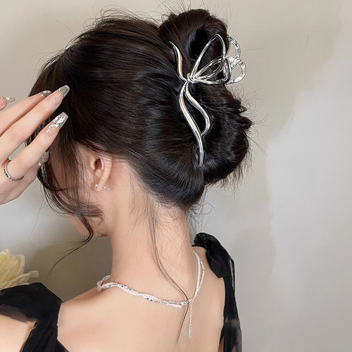 伊灿金属简约发夹女盘发抓夹