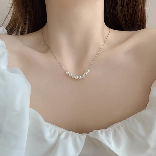 伊灿法式优雅天然淡水珍珠项链女