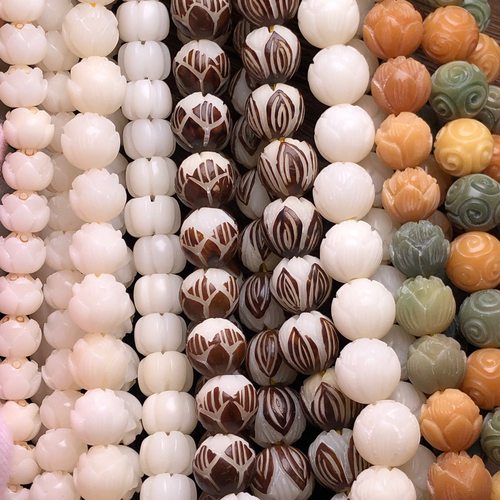 纯天然菩提彩色多宝莲花散珠吊饰