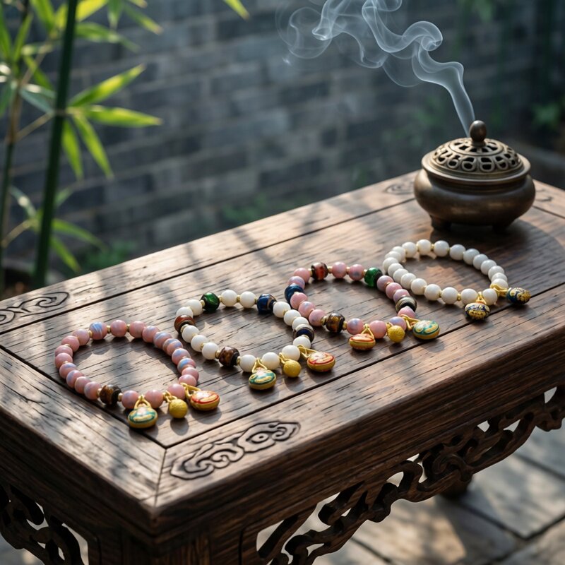 男女款香灰瓷手串吞金兽景区款