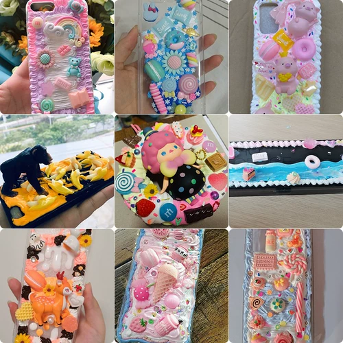 Кремовые аксессуары, чехол для телефона ручной работы, заколка для волос, шпильки для волос, DIY