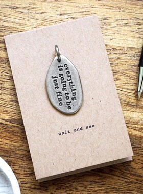 吊坠英国手作 KUTUU进口金属锡吊坠小众项链手链礼盒情侣手帐礼物