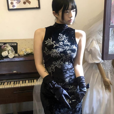 现货】2025新款法式复古旗袍
