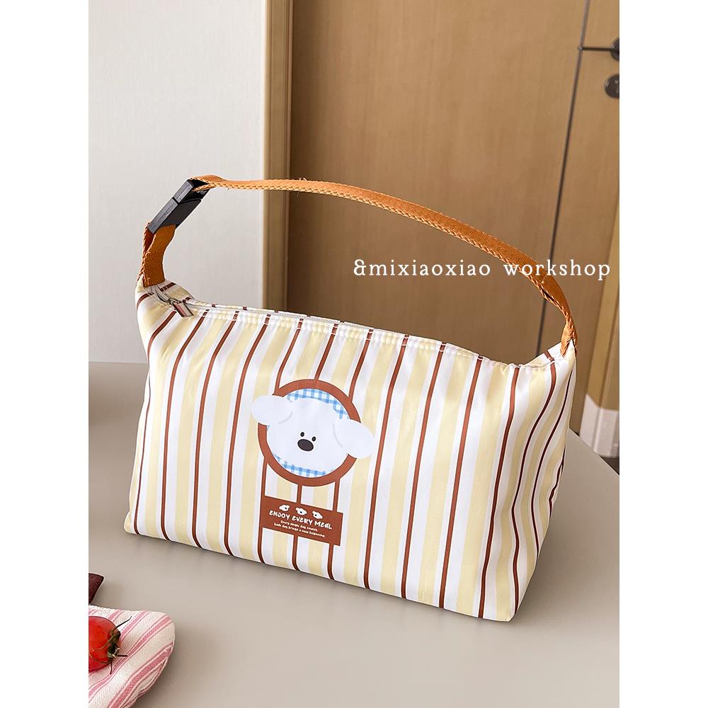 饭盒手提袋子长效保温上班族带饭餐包装便当饭包时尚饭袋加厚铝箔