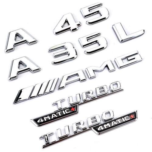 适用于梅赛德斯-奔驰改装A45 Amg汽车标志Cla45 A45S后尾标志a35l