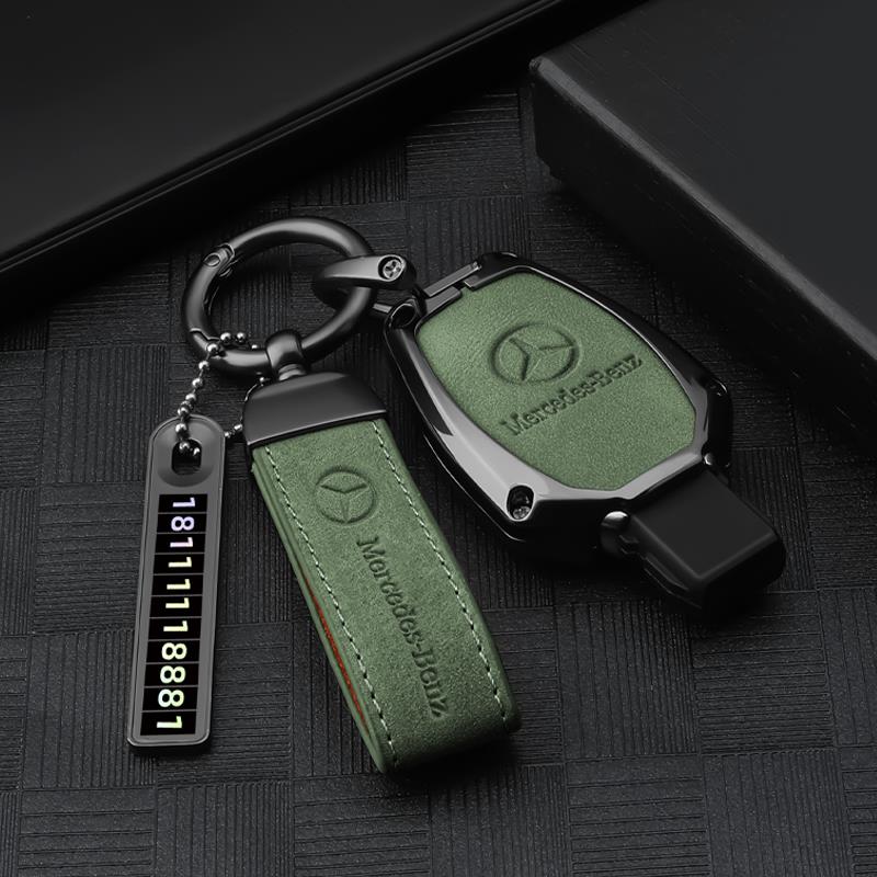 适用奔驰c200l车钥匙套男A180老款2键GLA200扣GLC260金属B200外壳