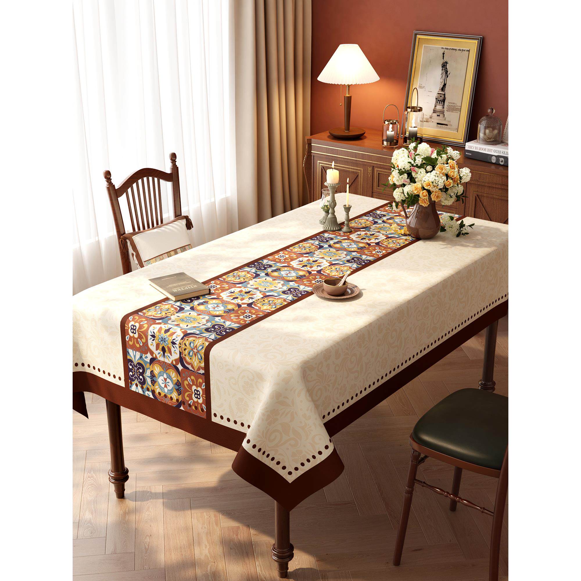 美式餐桌桌布防水防油免洗防烫pvc桌垫轻奢高级感茶几桌面保护垫