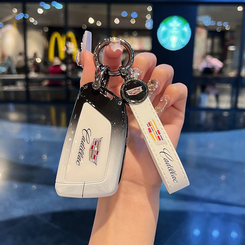 适用凯迪拉克ct5钥匙套xt5/ct6渐变xt4壳xts男atsl扣xt6款gt4潮流