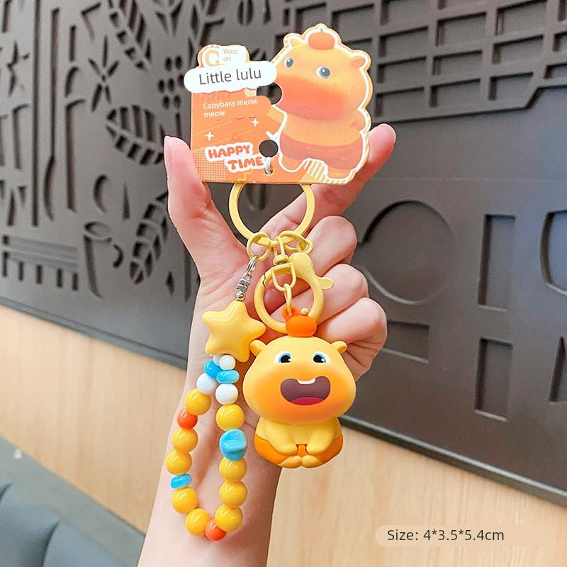正版水豚噜噜可爱公仔礼物宝宝挂饰上班搭子周边摆件钥匙扣手机炼