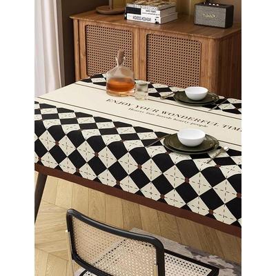 桌布免洗防油防水防烫轻奢高级感2025新款长方形pvc餐桌垫台布