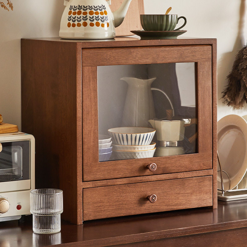 桌面储物柜收纳柜家用置物架杂物柜翻门飘窗柜多功能餐边柜小柜子,收纳整理,桌面收纳盒,淘宝优惠券,粉丝福利购,淘宝优惠卷