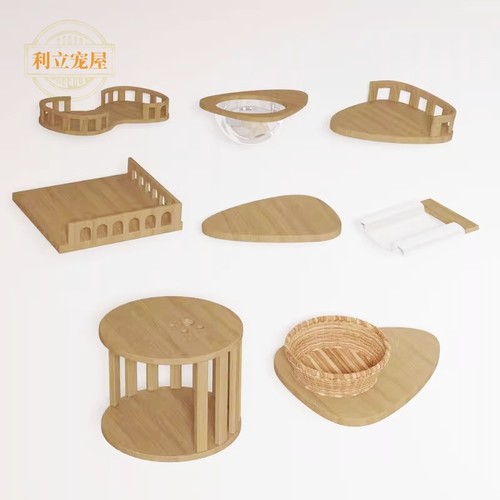 DIY猫爬架配件通天柱瞭望台立柱跳台柔软吊床顶天立地自制猫窝