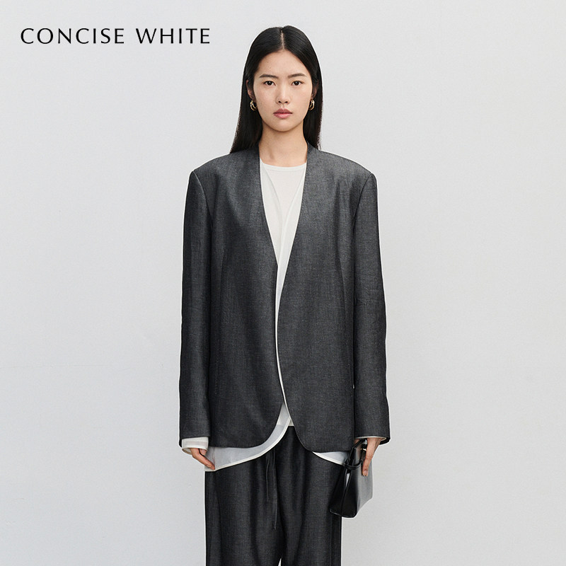 CONCISEWHITE亚麻西服