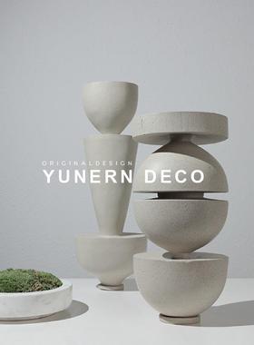 现代简约家居客厅玄关酒店桌面样板房间软装饰品几何艺术雕塑摆件