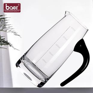 黑色把手创意饭店分酒器 分酒壶白酒水晶玻璃人工吹制家用个性