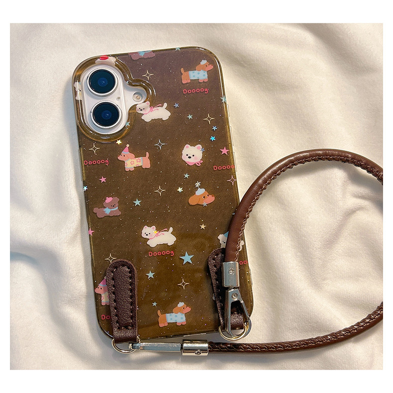 棕色狗狗星星白鹿17全包硅胶软壳