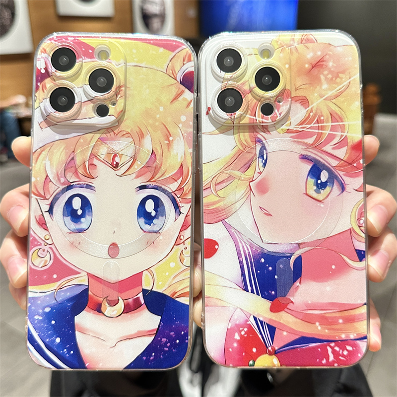 美少女战士Magsafe磁吸充电可爱适用iPhone15Pro手机壳Max防摔i12苹果16保护套时尚女款13ProMax软壳水冰月潮