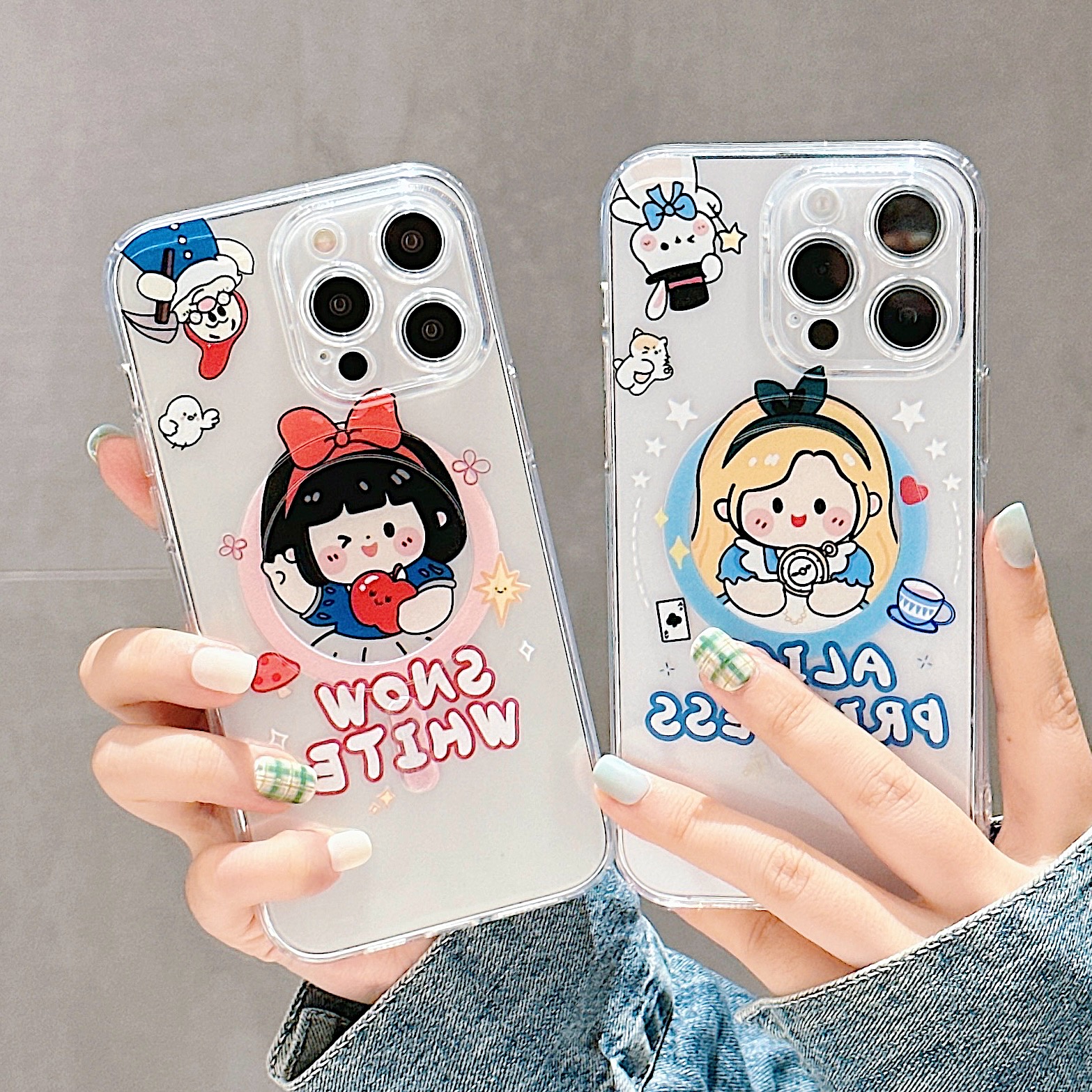 迪士尼可爱磁吸款magsafe无线充电白雪公主适用iPhone15Pro手机壳卡通爱丽丝苹果13pro保护套11/14PM硅胶外壳