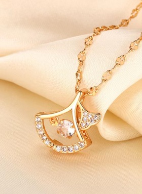 新款小裙子扇形跳动的心灵动项链