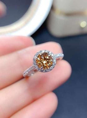 日韩经典圆包仿天然摩根石戒指