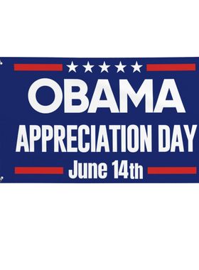 Obama Appreciation Day Flag3X5FT旗帜横幅户外装饰双面印刷