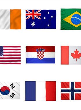 世界各国国旗 3x5FT 数码印 世界杯旗帜定 制