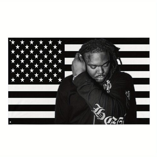 LUCKI Rapper flag黑色美国国旗背景旗帜 90x150cm同款