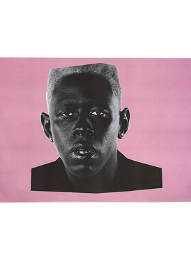 男士肖像挂毯创意装饰挂布90x150cm尺寸可定100D涤纶布