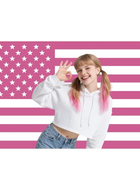 旗帜设计Custom American US Flag 3X5 Ft粉色美国国旗背景布