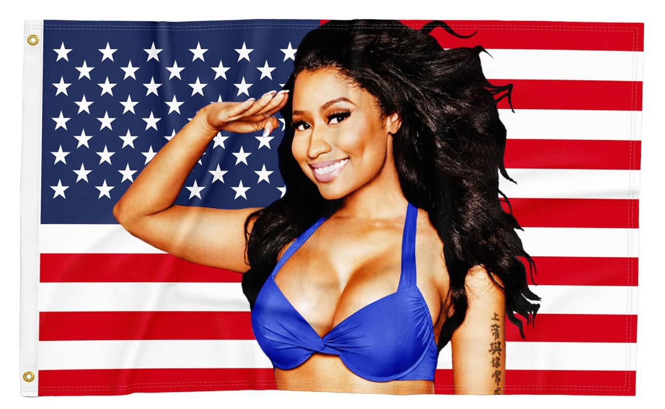 旗帜 麻辣鸡nicki minaj 90*150cm 涤纶挂旗