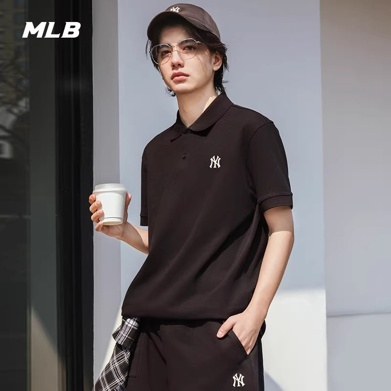 MLB官方 男女情侣百搭防晒凉感短袖polo衫25夏季新款PQB02
