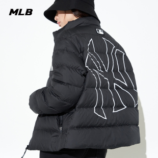 MLB官方 DJB07 男女情侣短款 羽绒服大LOGO宽松保暖外套秋冬新款