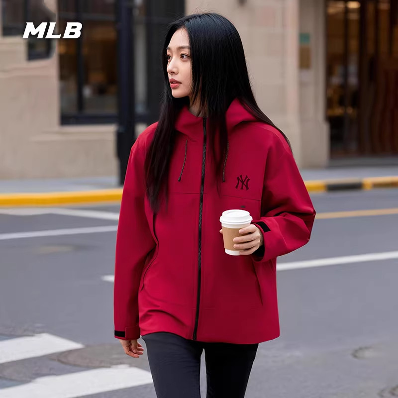 MLB官方 男女同款时尚户外防水防泼水冲锋衣外套26春季新款WJB10