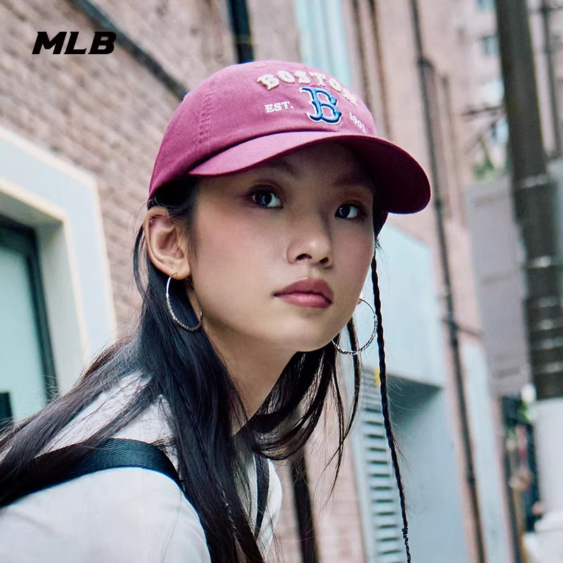 MLB官方KARINA同款男女同款时尚百搭显脸小软顶棒球帽春夏CPB10
