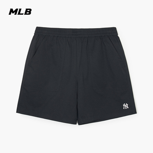 SMB01 MLB官方 男女情侣纯色简约短裤 宽松舒适小logo24夏季 新款