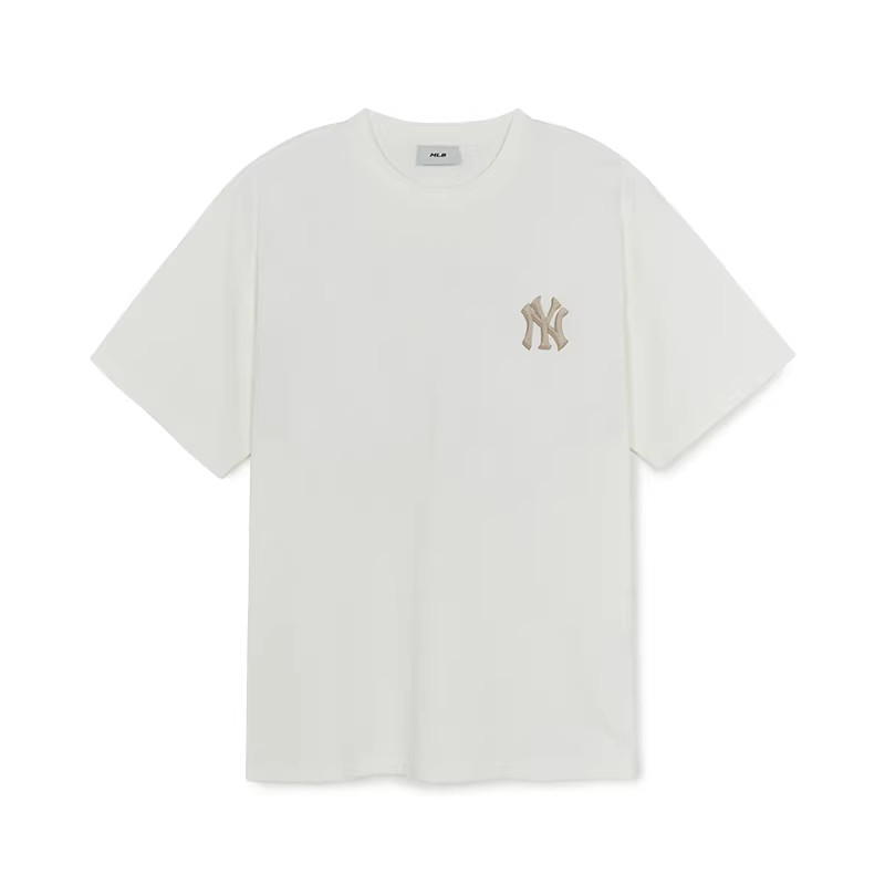 MLB官方 男女同款情侣休闲复古宽松渐变老花背标圆领T恤TSM05