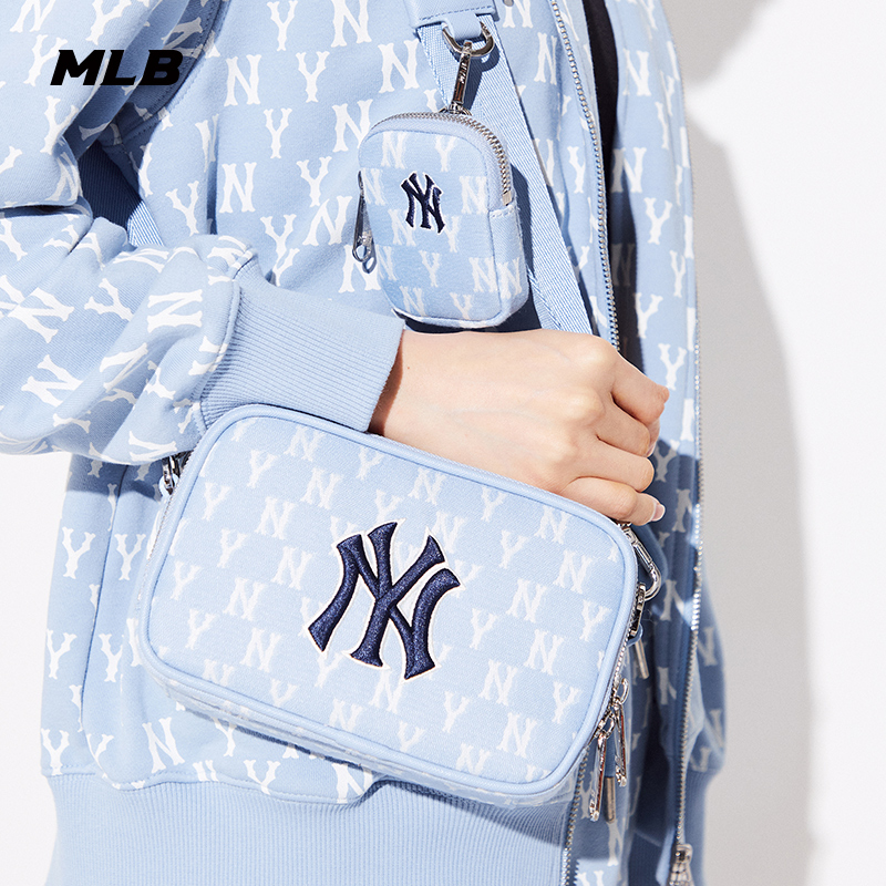 MLB官方 男女斜挎包复古老花系列运动休闲情侣夏季CRS02