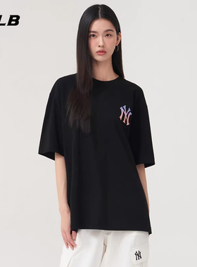 MLB官方 男女情侣凉感渐变背标大logo潮流运动T恤25夏季新款TSX03