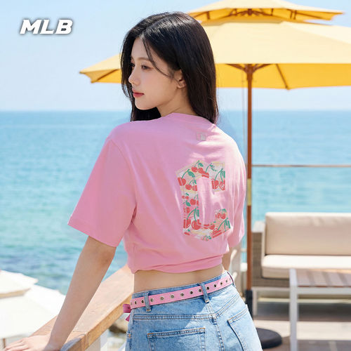 MLB官方 男女同款时尚百搭夏日樱桃印花凉感T恤26夏季新款TSN67