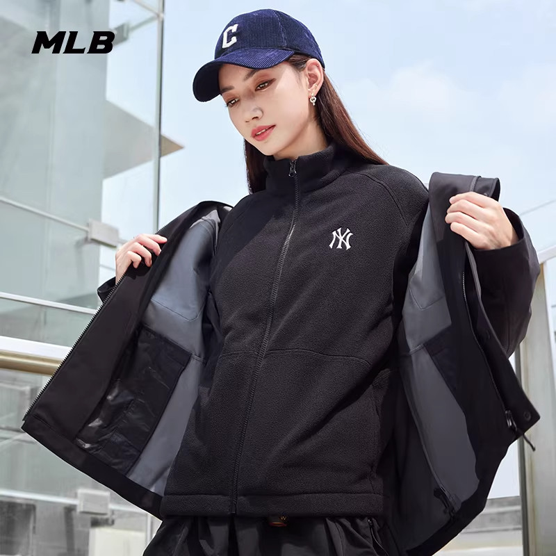 MLB官方男女情侣时尚三合一防水防泼水运动外套25冬季新款WJB01