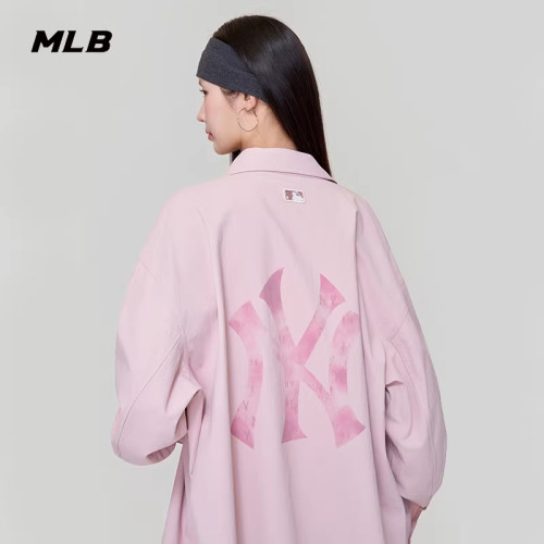 MLB官方 男女同款休闲时尚凉感防泼水梭织衬衫26春季新款WSM02