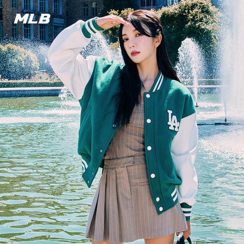 MLB官方 同款男女情侣学院风羊毛棒球外套秋季JPV06