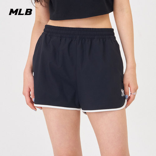 MLB官方 女款纯色运动防晒短裤抽绳舒适百搭休闲24夏季新款SMB07