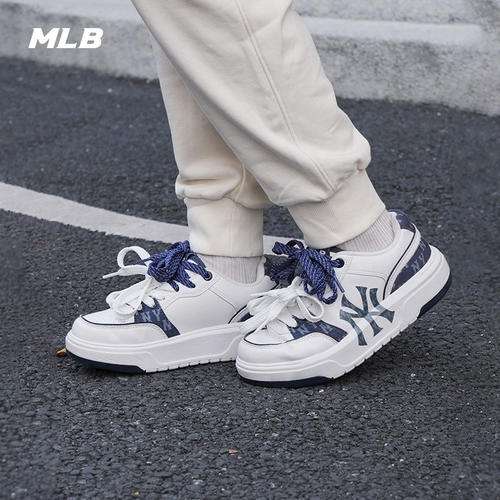 MLB官方 男女同款韩系复古老花厚底增高通勤学长鞋夏季新款SXM05