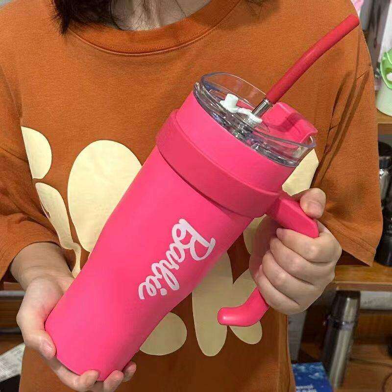 巨型杯2025新款巨型保温杯304不锈钢水杯大容量水杯1.25L吸管杯