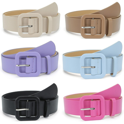 方扣宽腰带女士2025新款高级感装饰配连衣裙子牛仔裤西装大衣皮带