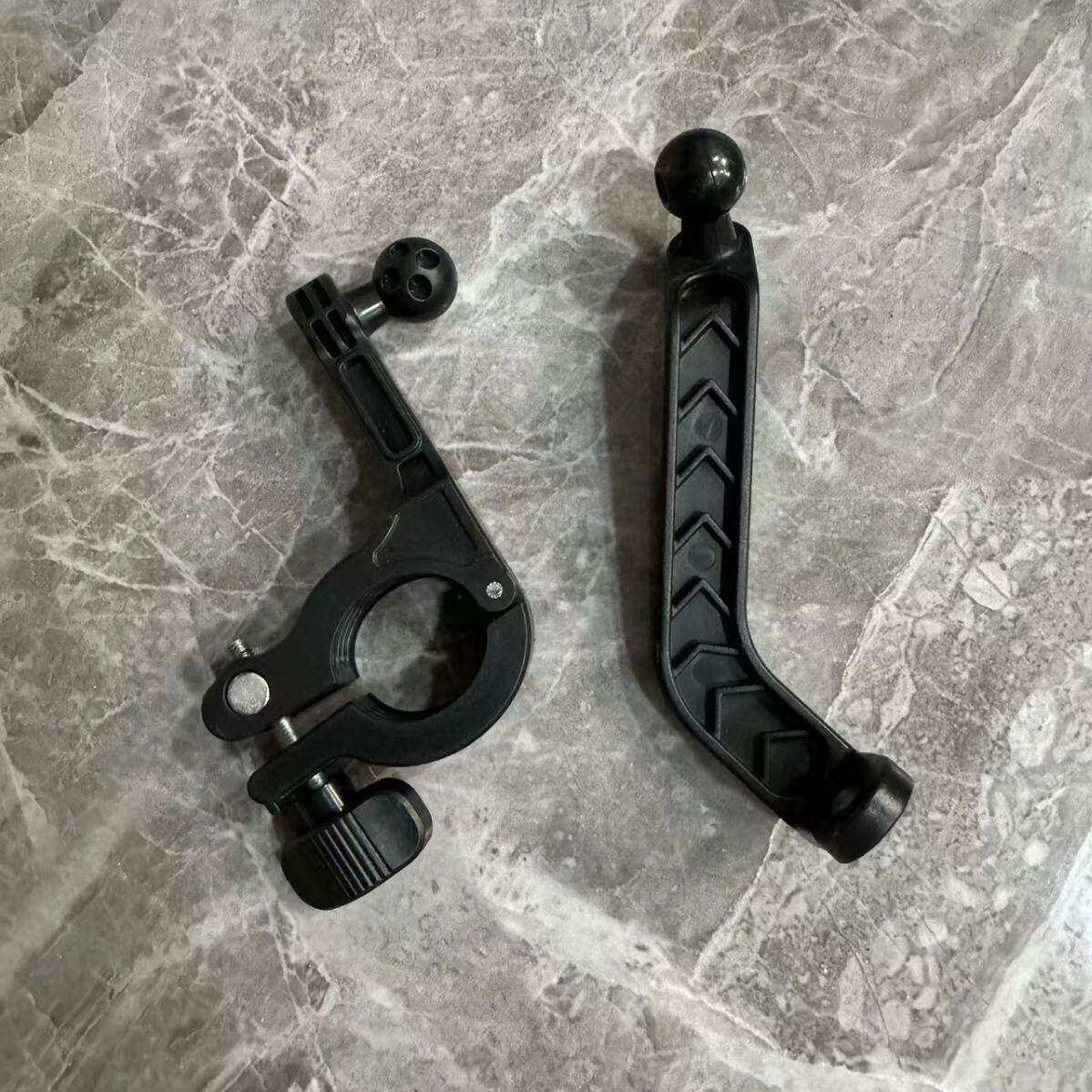 电动车支架后视镜铝合金底座配件摩托车手机架镜座金属固定杆17mm